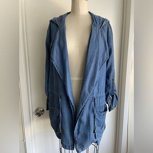 Life in Progress Light Weight Hooded Denim Anorak Jacket / Size M